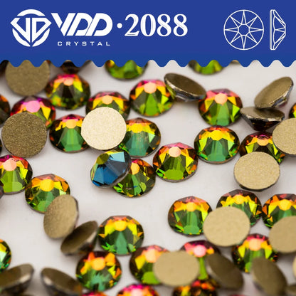 VDD AAAAA Crystal Flatback Rhinestones - SS16-SS30 16-Cut Gems for DIY Crafts & Nail Art Decoration