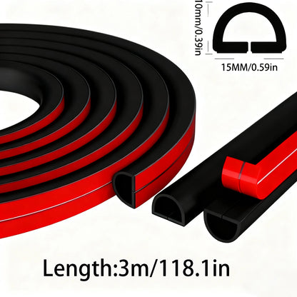 Cable Management Sleeve - 118" Self-Adhesive PVC Cord Hider for Wall & Floor, Insulated Wire Cover