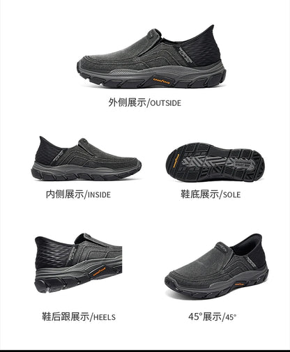 Skechers DJ RESPECTED Men's Slip-On Shoes - Lightweight Casual Canvas, Comfortable, Breathable & Anti-Slip Sneakers