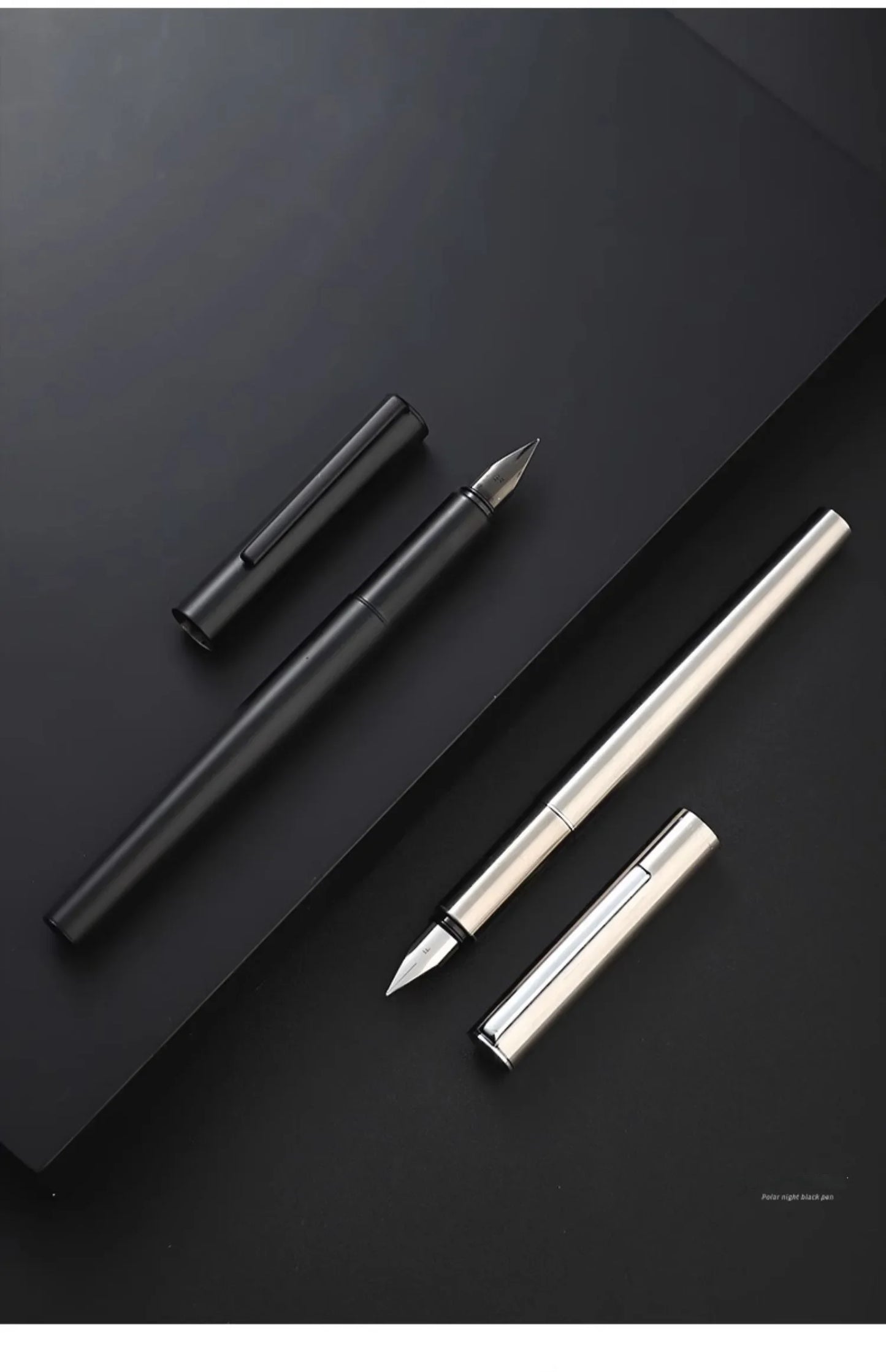 Jinhao 35 Fountain Pen — All-Steel Luxury EF/F Nib for Calligraphy, Writing, Office & School Supplies
