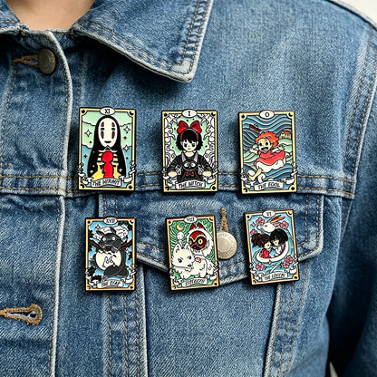 Anime Cat Enamel Brooch Set - 6pcs Cartoon Animal Pins for Backpacks, Fashion Accessories & Gifts