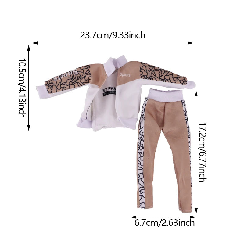 30cm Ken Doll Clothes – Pop Suit Top & Pants Outfit for Boys, Holiday Gift Doll Accessories