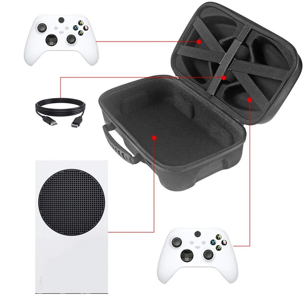 Portable Shockproof EVA Storage Bag for Xbox Series S — Hard Carrying Case for Console & Accessories