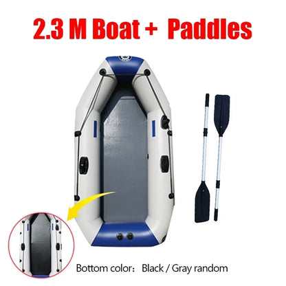 Inflatable Fishing Boat Kayak 175–260cm PVC Wear-Resistant Foldable Air Dinghy for 1–5 Persons Outdoor Water Sports & Canoeing