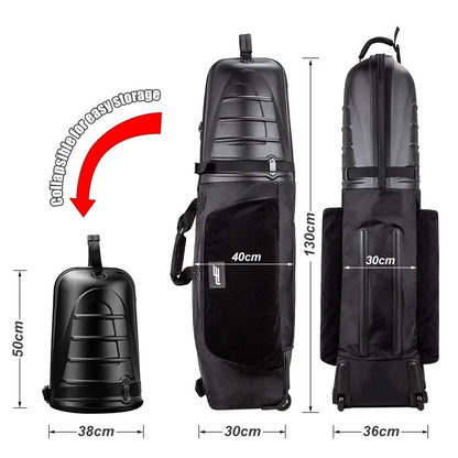 PlayEagle Hard Top Golf Travel Bag with Wheels — Foldable Hardcase with Support Rod, Portable Golf Bag 2024 HKB001