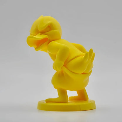 3D Printed Irritable Duck Figurine - Cute Fantasy Bookshelf Indoor & Outdoor Decor