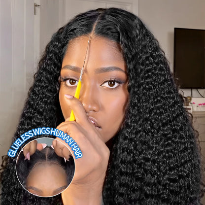 Xcurly Loose Deep Wave Glueless 5x5 Lace Closure Wig – 220% Density Pre-Plucked Transparent Human Hair Water Curly Wig
