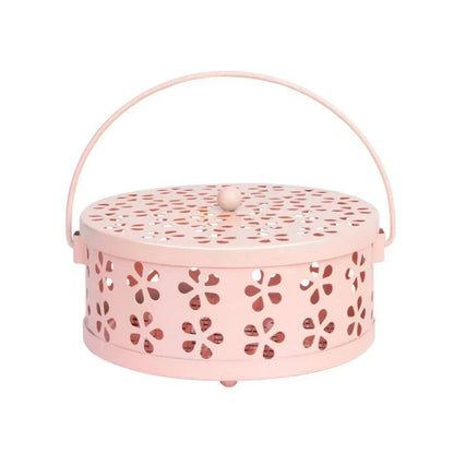 Portable Mosquito Coil Tray Holder – Sandalwood Incense Burner Box for Home Insect Repellent & Anti-Fire Safety