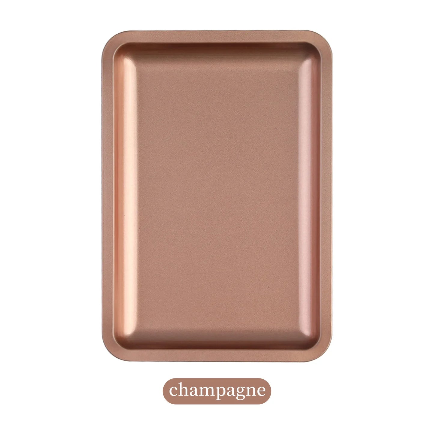 Square Stainless Steel Cosmetic Storage Tray – Nail Art Manicure Plate for Tools & False Nails