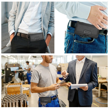 HAWEEL Nylon Phone Holster – Belt Clip Pouch for 4.7-6.8 Inch Cell Phones, Waist Bag for iPhone 15/13/12 & Samsung Galaxy