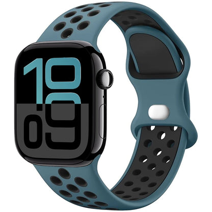 Silicone Apple Watch Strap - Breathable Wristband for Watch 11/10/9/8/7 Ultra 3/2 SE Series 49mm-41mm