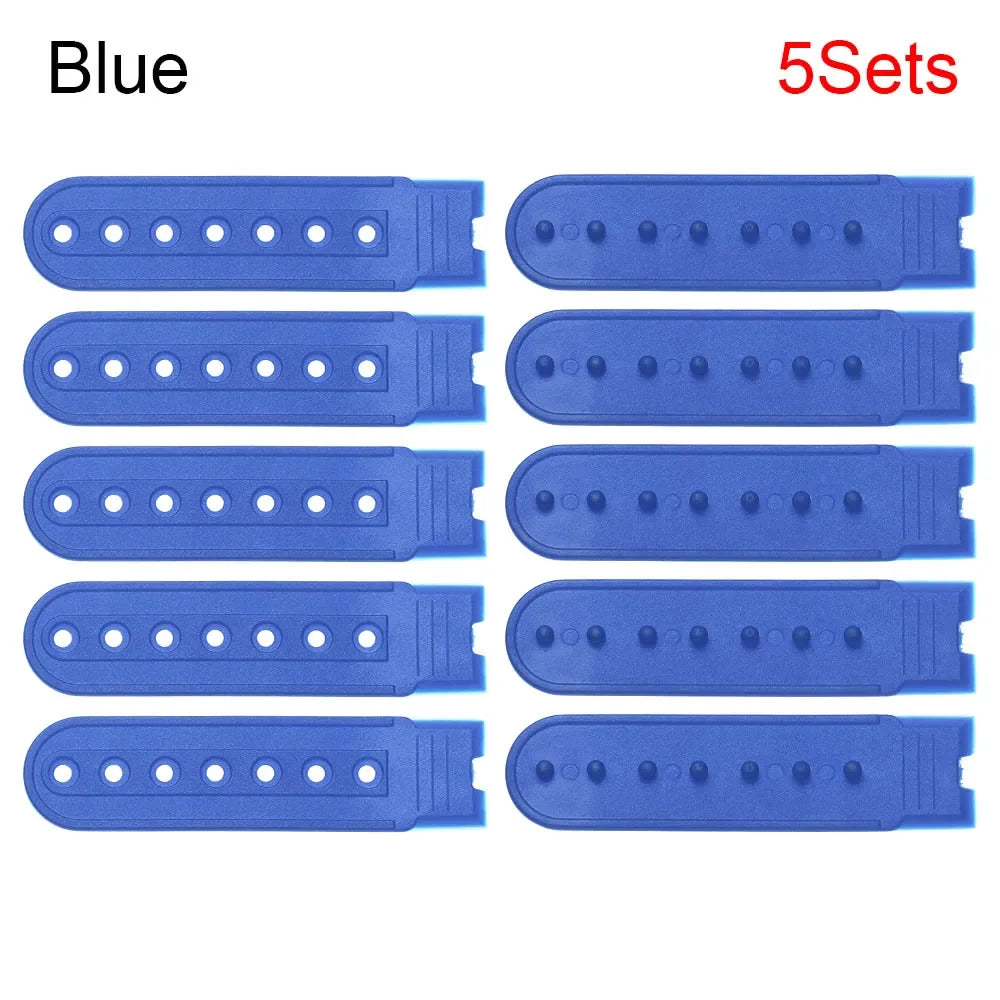 5 Sets Snapback Strap Replacement - 7 Hole Colorful Hat Repair Buckle Clips for Baseball Cap Accessories