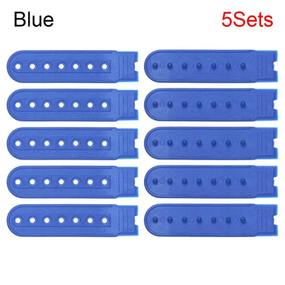 5 Sets Snapback Strap Replacement - 7 Hole Colorful Hat Repair Buckle Clips for Baseball Cap Accessories
