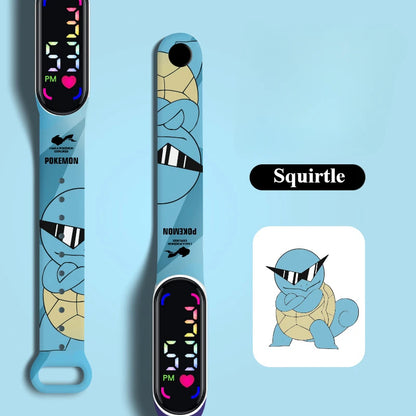 Pokémon LED Electronic Watch — Cute Pikachu & Gengar Waterproof Digital Bracelet for Boys & Girls, Birthday Gift