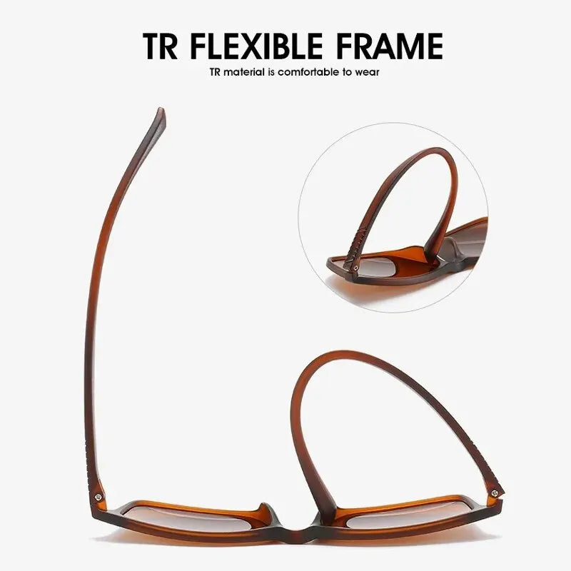 Luxury Men’s Polarized Sunglasses – Vintage Square TR90 Frame, Ultra-Light UV400 Driving & Fishing Eyewear