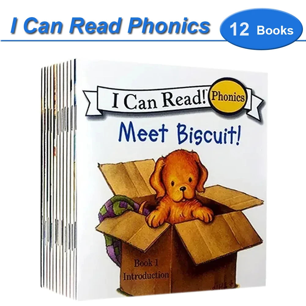 I Can Read Phonics Book Set – 12 Beginner Picture Books for Kids, Early English Reading & Montessori Learning Stories