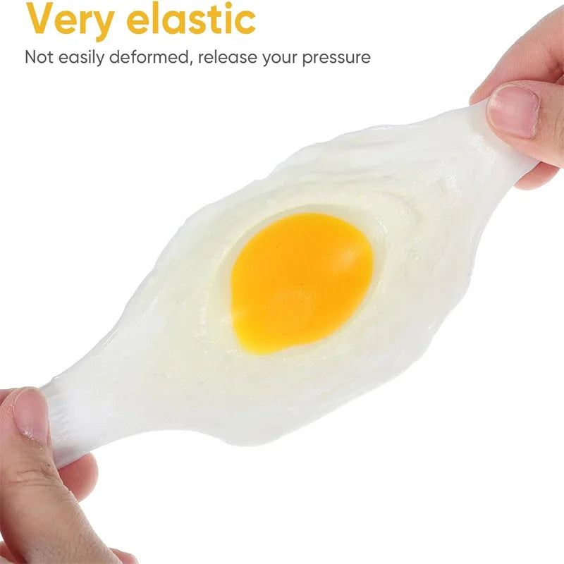 Funky Egg Squishy Ball – Clear Splat Squeeze Toy for Kids & Adults, Easter Basket Filler
