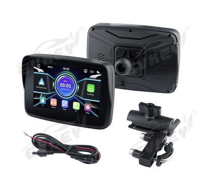 EVKEY MTC13 Motorcycle Navigation Display - Waterproof CarPlay Screen, Portable Wireless Monitor with Android Auto