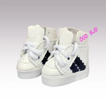 Labubu Doll Sneakers (4x1.8cm) - Shoes for 17cm Macaron Plush, 15cm EXO Cotton, & 1/6 BJD Dolls Accessories