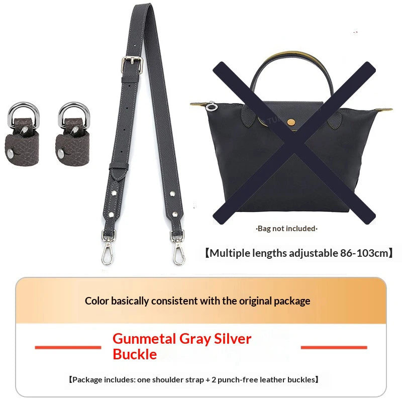 Leather Shoulder Strap for Longchamp Terra Bag - No-Punch Replacement Handle Strap Accessory