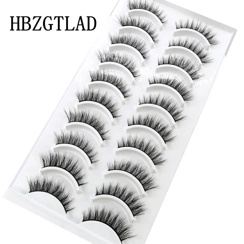 10 Pairs 3D Mink False Eyelashes – Natural Long & Short Lash Extensions Makeup Kit (41 Styles)