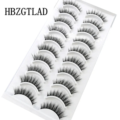 10 Pairs 3D Mink False Eyelashes – Natural Long & Short Lash Extensions Makeup Kit (41 Styles)