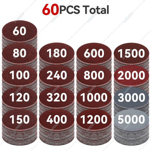 Car Detailing Sandpaper Discs – Hook & Loop Polishing Pads for Headlight Restoration, Metal & Wood Sanding, Auto Surface Finishing Sheets
