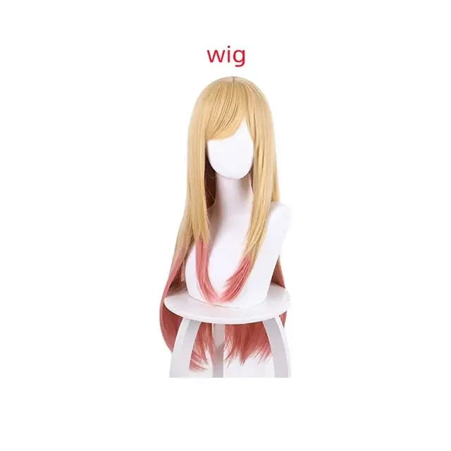 Kitagawa Marin Cosplay Costume — My Dress-Up Darling Anime School Uniform Dress with Wig & Earrings for Girls