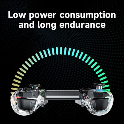 LinYuvo KS40 Transparent Wireless Joy-Pad – 8 Color LED Controller with Turbo Function for Switch/NS OLED & Lite