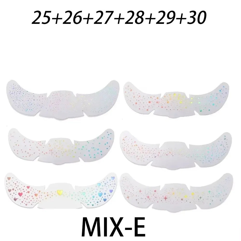 6pcs Metallic Fake Freckles Temporary Tattoos — Gold & Silver Face Stickers for Makeup and Hot Stamping