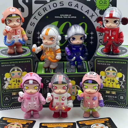 Popmart Mega Collection Space Molly 2.0 Blind Box – 100% Anniversary Replica Guess Package Collectible Figures