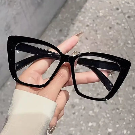 Fashion Cat Eye Glasses with Transparent Lenses – Retro Classic Style Casual Eyewear, Lightweight Fashion Reading Glasses