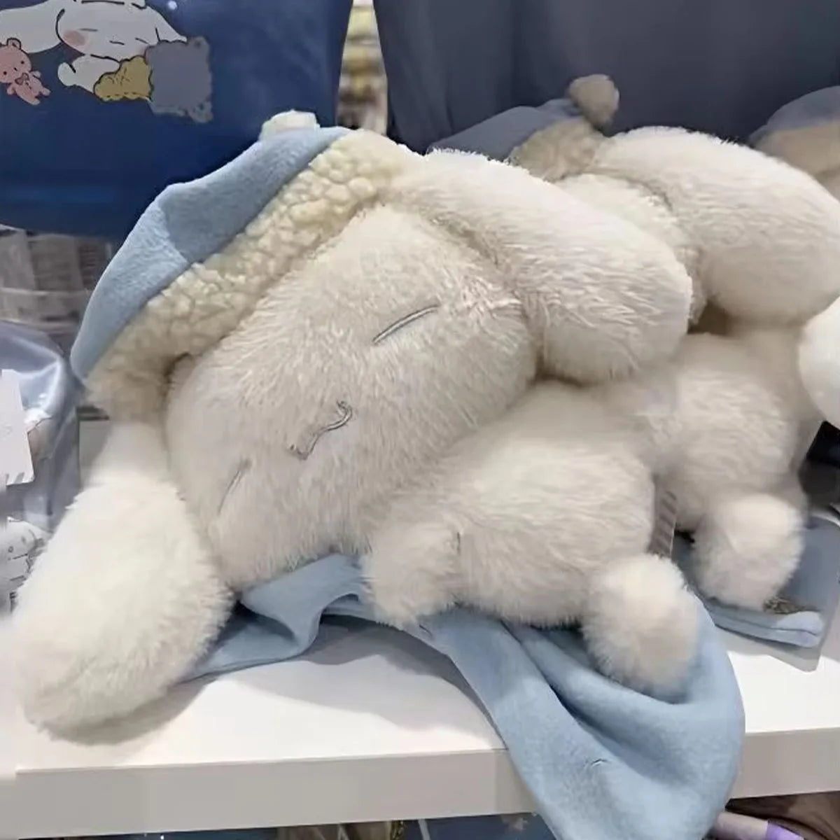 Cinnamoroll Sleeping Plush Pillow - Soft Huggable Stuffed Animal & Cute Bedroom Gift
