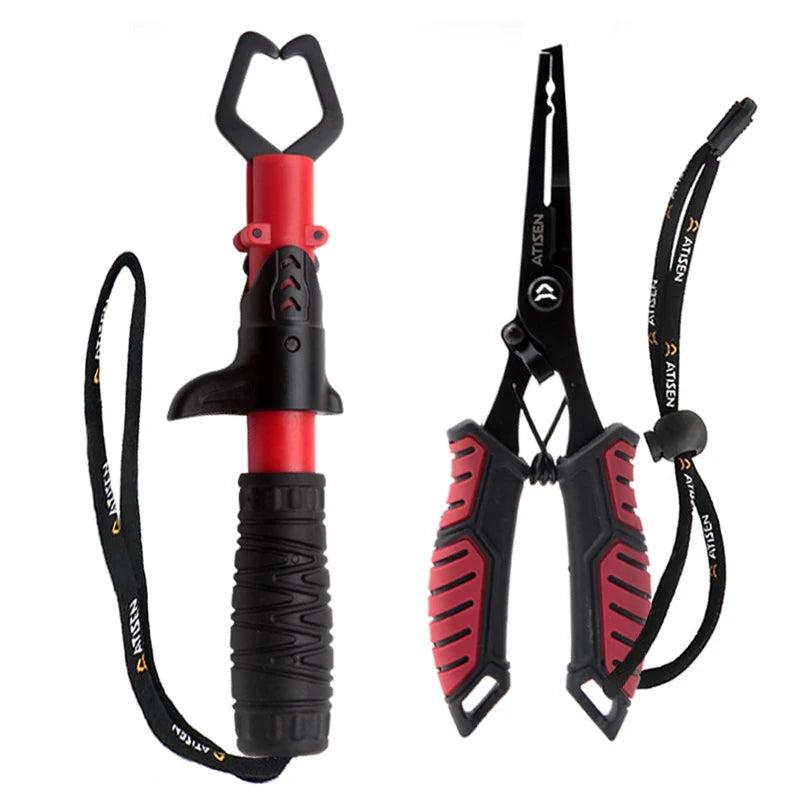 Stainless Steel Fishing Gripper - Professional Fish Lip Grabber Clip for Secure Fish Handling & Tackle