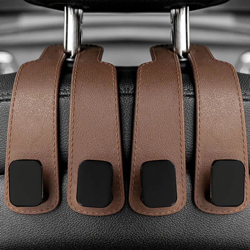 Car Headrest Hooks Hanger – Seat Back Bag Organizer Clips Auto Storage Fastener Hooks