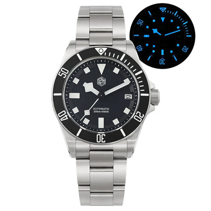 San Martin SN0121T Titanium Diving Watch – NH35 Automatic, Grade 2 Titanium, 120-Click Bezel, 300M Waterproof Wristwatch