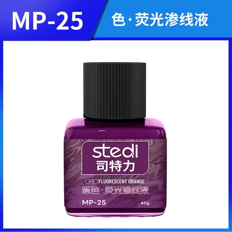 Stedi MP-20~27 Fluorescent Panel Liner Paint – 40g Water-Based Ink for Gundam GK Model Coloring & DIY Hobby Tools