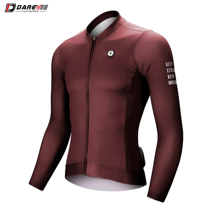 DAREVIE SPF 50+ Long Sleeve Cycling Jersey – Breathable Training Fit, Unisex Lightweight Cycling Maillot for Men & Women Small Size