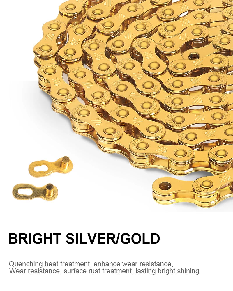 BUCKLOS MTB Bike Chain – 12 & 11 Speed Mountain & Road Bicycle Chain, Compatible with 8-12 Speed Cycling Parts
