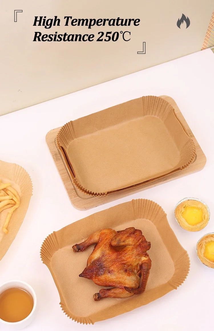 Disposable Air Fryer & Baking Paper — Non-Stick, Oilproof Mat for Microwave, Barbecue & Kitchen Accessories