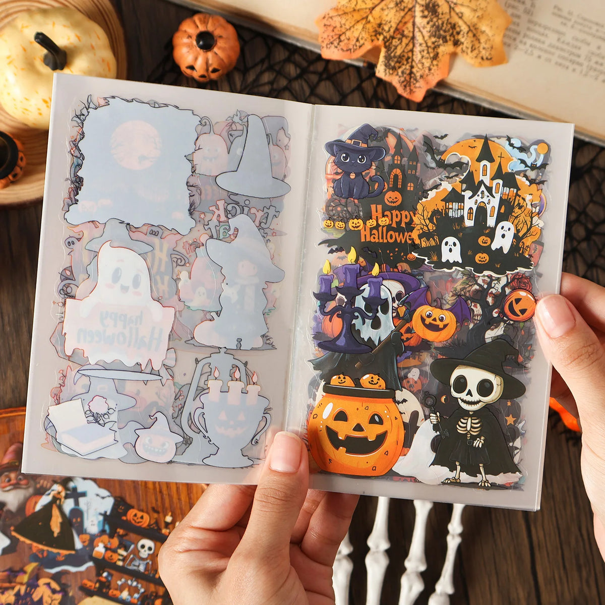 Halloween Sticker Book - Decorative Scrapbooking Stickers for Diaries, Albums & Stationery