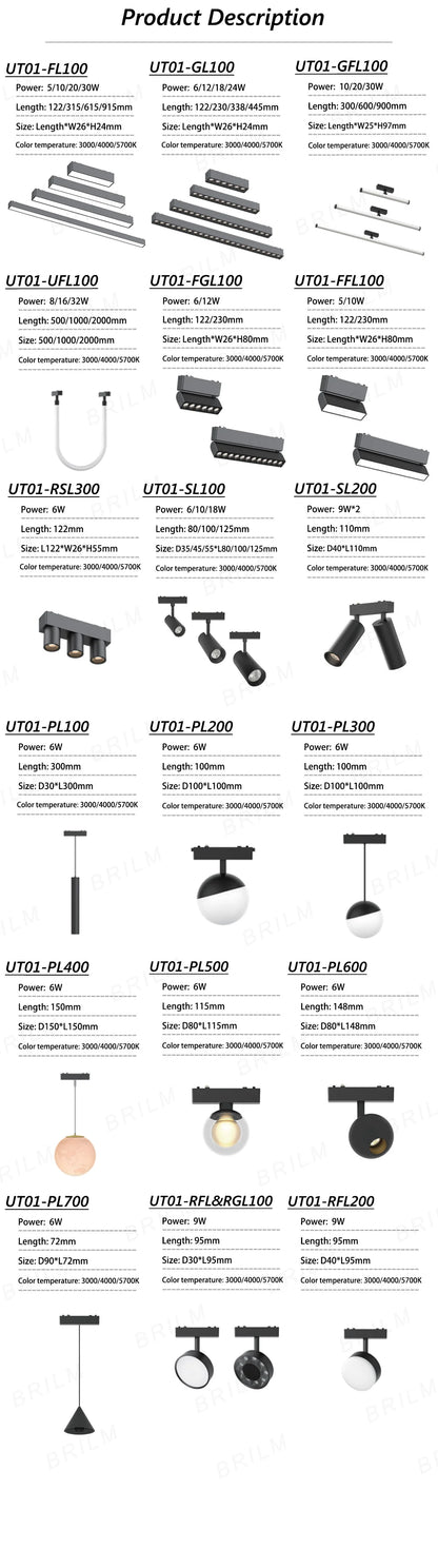 Ultra-Thin 6mm Magnetic Track Light – Dimmable LED Spot Lamp with Smart Tuya Zigbee Gateway