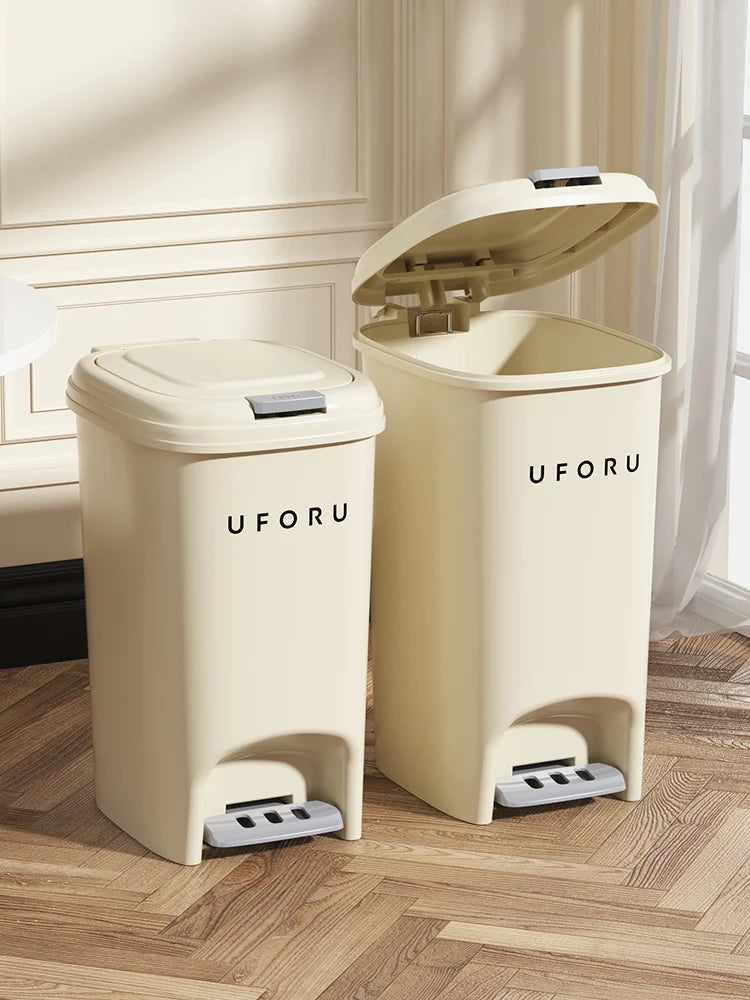 10L/20L Double Pedal Trash Can – Large Capacity Kitchen & Bathroom Bin with Lid, Foot/Push Type