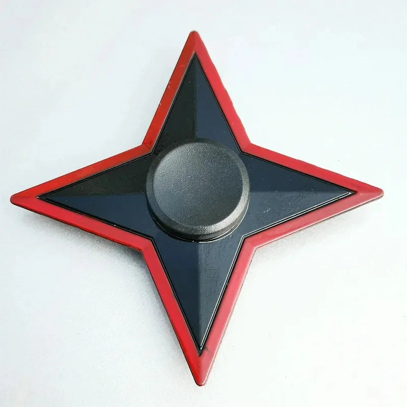 Creative Tri-Spinner Fidget Toy – Zinc Alloy Ninja Shuriken Sharingan Hand Spinner Stress Reliever for Kids