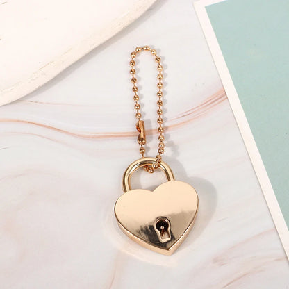 Antique Style Mini Heart-Shaped Padlock – Vintage Gold Key Lock for Diaries, Jewelry, and Weddings with Key