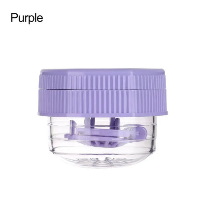 Portable Rotatable Contact Lens Cleaner Case – Manual Cleaning & Storage Container, Plastic Eyewear Accessories Holder for Travel