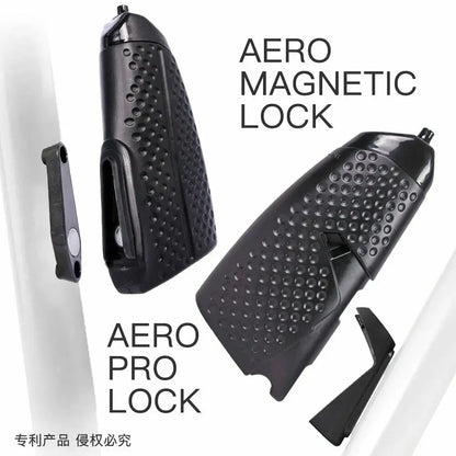 Aero Bicycle Water Bottle – PBA Free Squeeze Bottle for Road, MTB, Time Trial & Track Bikes with Magnetic Mounting Cage