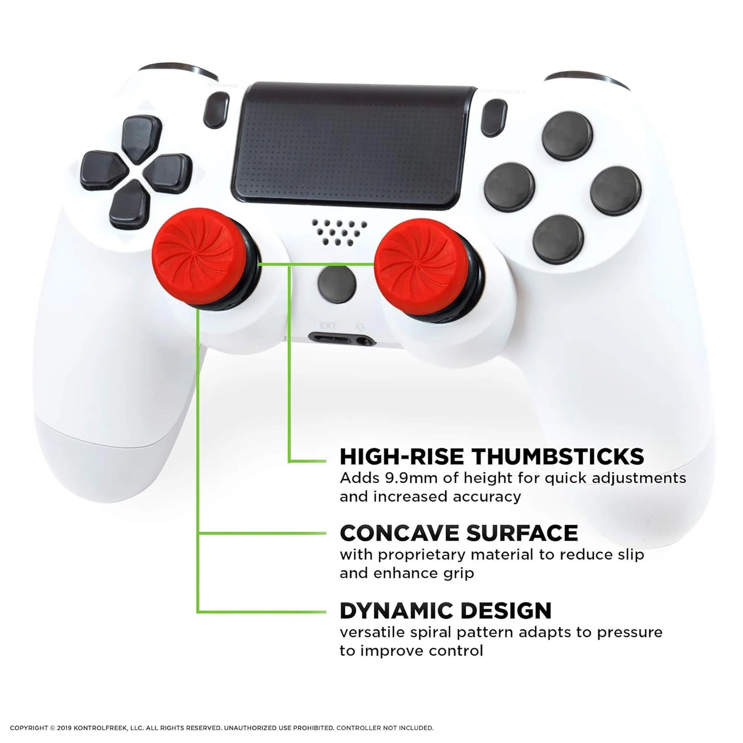 Freek Galaxy FPS Analog Stick Extender for PS4 & PS5 Controller – High-Rise Silicone Game Joystick Performance Cap