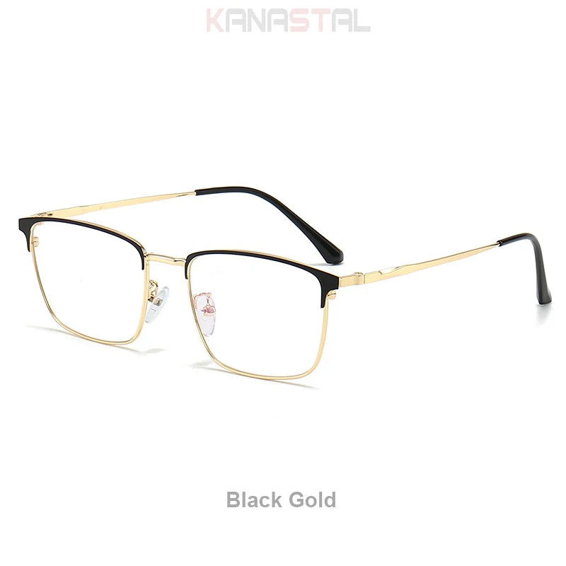 Prescription Titanium Eyeglasses - Blue Light Blocking Reading Glasses for Men & Women Myopia Optical Frames