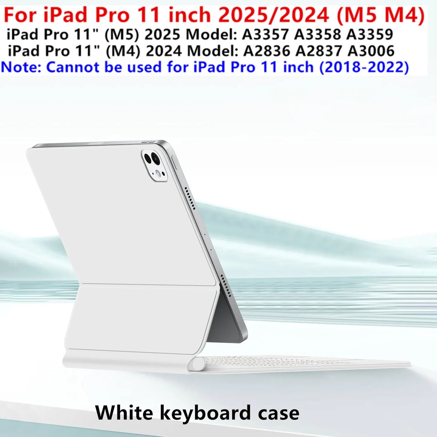TouchPad Magic Keyboard Case for iPad Air & iPad Pro - Backlit Smart Cover with Trackpad Support for 11/13 Inch Models